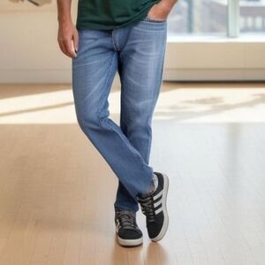 Lucky 410 Athletic Fit Men's Blue Jeans 36x30 (JE-11)